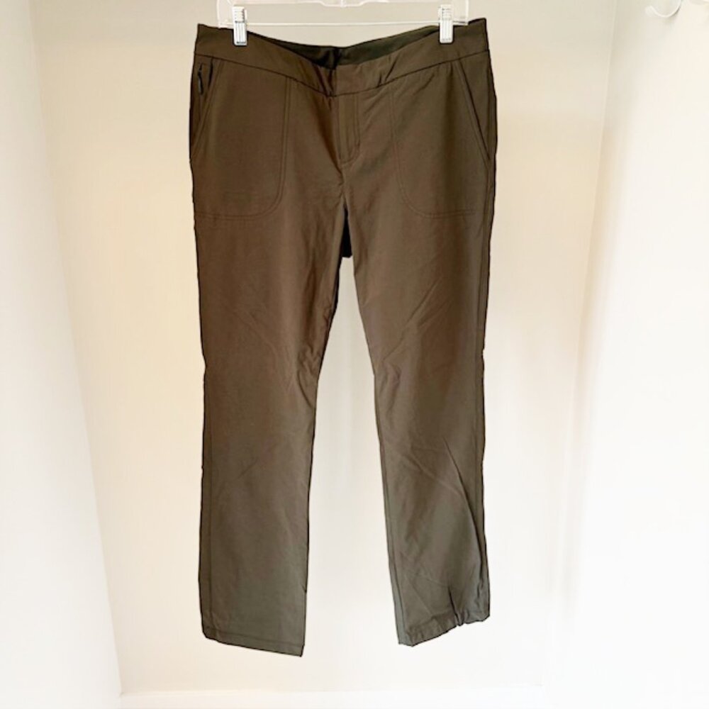 Athleta Technical Hiking Pant, Convertible w/ Toggle into Jogger, Olive, size 14